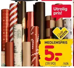 Rusta Utrolig pris!, Medlemspris tilbud