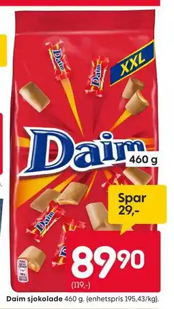 Rusta Daim sjokolade tilbud