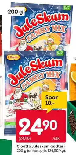 Rusta Cloetta Juleskum godteri tilbud