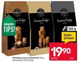 Rusta Nordthy Luxury karamell tilbud