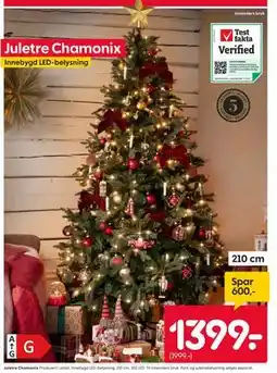 Rusta Juletre Chamonix tilbud