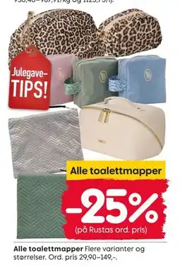 Rusta Alle toalettmapper tilbud