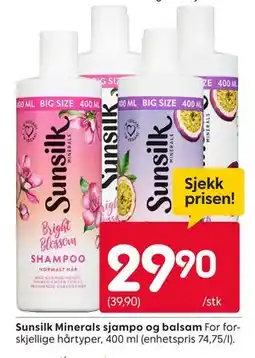 Rusta Sunsilk Minerals sjampo og balsam tilbud
