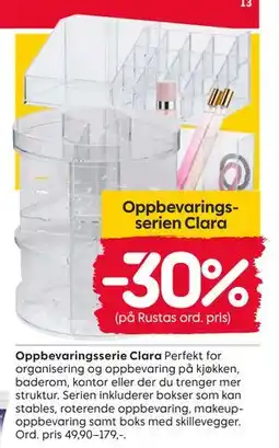 Rusta Oppbevaringsserien Clara tilbud