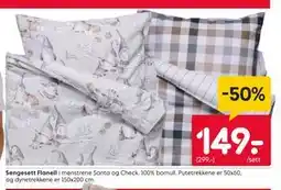 Rusta Sengesett Flanell tilbud