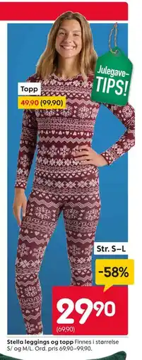 Rusta Stella leggings og topp tilbud