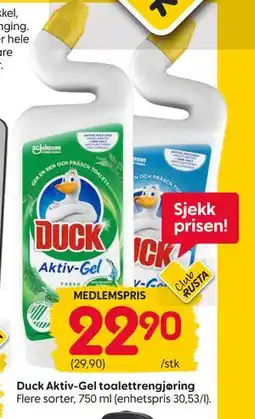 Rusta Duck Aktiv-Gel toalettrengjøring, Medlemspris tilbud