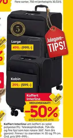 Rusta Koffert Interline tilbud