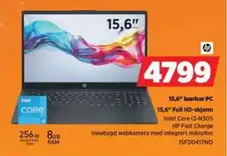 POWER 15,6 bærbar PC tilbud