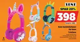 POWER Kule hodetelefoner for barn tilbud