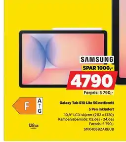 POWER Galaxy Tab S10 Lite 5G nettbrett tilbud