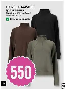 Sport Outlet 1/2 ZIP GENSER tilbud