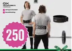 Sport Outlet VEKTLØFTERBELTE tilbud