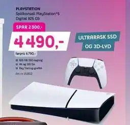 ELON PLAYSTATION Spillkonsoll PlayStation 5 Digital 825 Gb tilbud