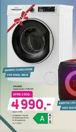 ELON CYLINDA. Vaskemaskin FT4574A tilbud