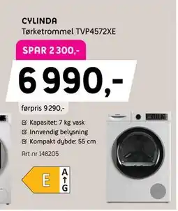 ELON CYLINDA Tørketrommel TVP4572XE tilbud