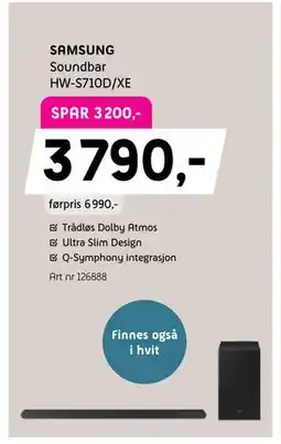 ELON SAMSUNG Soundbar HW-S710D/XE tilbud