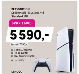 ELON PLAYSTATION Spillkonsoll PlayStation 5 Standard 1TB tilbud
