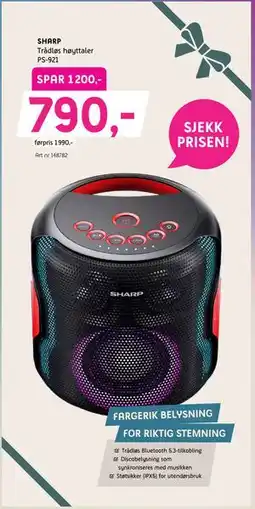 ELON SHARP Trådløs høyttaler PS-921 tilbud