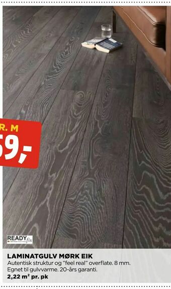 jem & fix Laminatgulv mørk eik tilbud