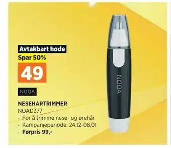 POWER Nesehårtrimmer tilbud