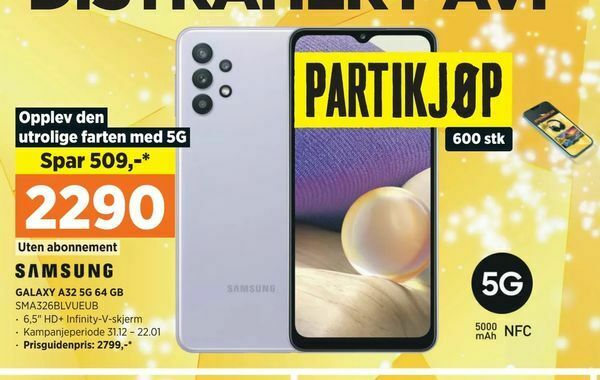 POWER Galaxy a32 5g 64 gb tilbud