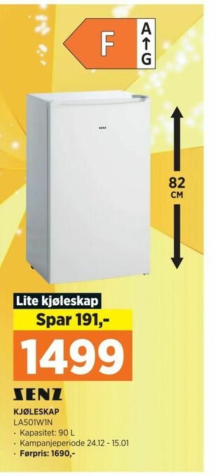 POWER KJØLESKAP tilbud