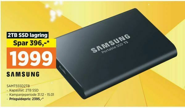 POWER Samsung SAMT5SSD2TB tilbud
