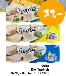 Havaristen Orbe Div Tunfisk tilbud