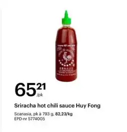 Storcash Sriracha hot chili sauce Huy Fong tilbud