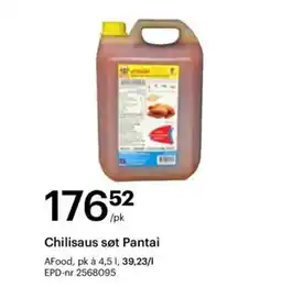Storcash Chilisaus søt Pantai tilbud