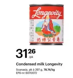 Storcash Condensed milk Longevity tilbud