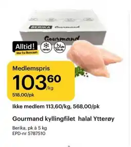 Storcash Gourmand kyllingfilet halal Ytterøy tilbud