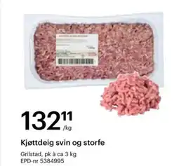 Storcash Kjøttdeig svin og storfe tilbud