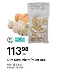 Storcash Dim Sum Mix m/reker ASC tilbud