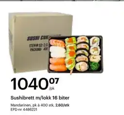 Storcash Sushibrett m/lokk 16 biter tilbud