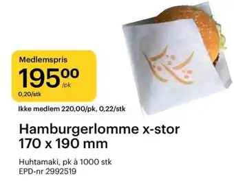 Storcash Hamburgerlomme x-stor tilbud