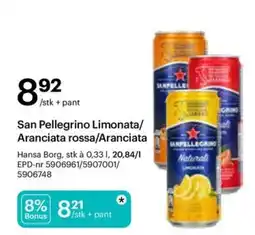 Storcash San Pellegrino Limonata/ Aranciata tilbud