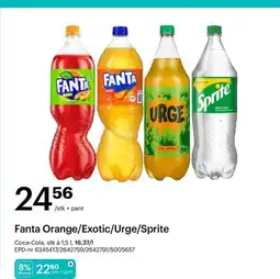 Storcash Fanta Orange/Exotic/Urge/Sprite tilbud