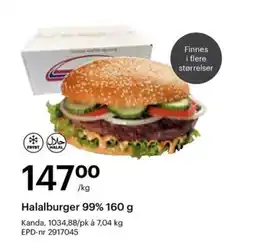 Storcash Halalburger 99% tilbud