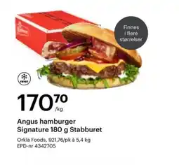 Storcash Angus hamburger Signature tilbud