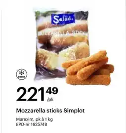 Storcash Mozzarella sticks Simplot tilbud