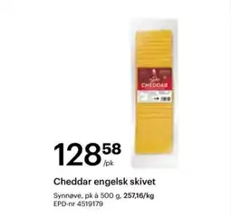 Storcash Cheddar engelsk skivet tilbud