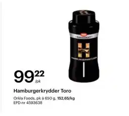 Storcash Hamburgerkrydder Toro tilbud