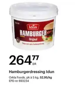 Storcash Hamburgerdressing Idun tilbud