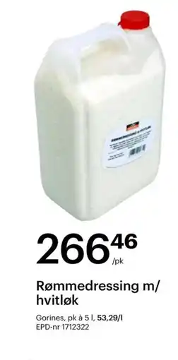 Storcash Rømmedressing m/ hvitløk tilbud