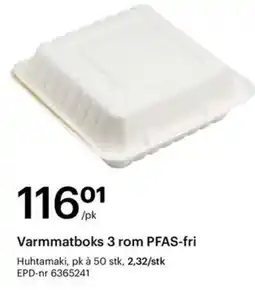Storcash Varmmatboks 3 rom PFAS-fri tilbud