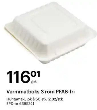 Storcash Varmmatboks 3 rom PFAS-fri tilbud