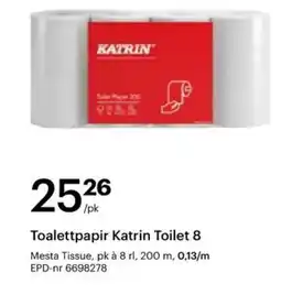 Storcash Toalettpapir Katrin Toilet 8 tilbud