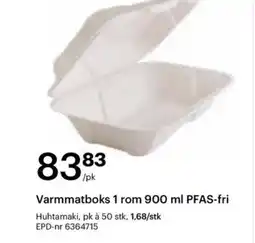 Storcash Varmmatboks 1 rom PFAS-fri tilbud
